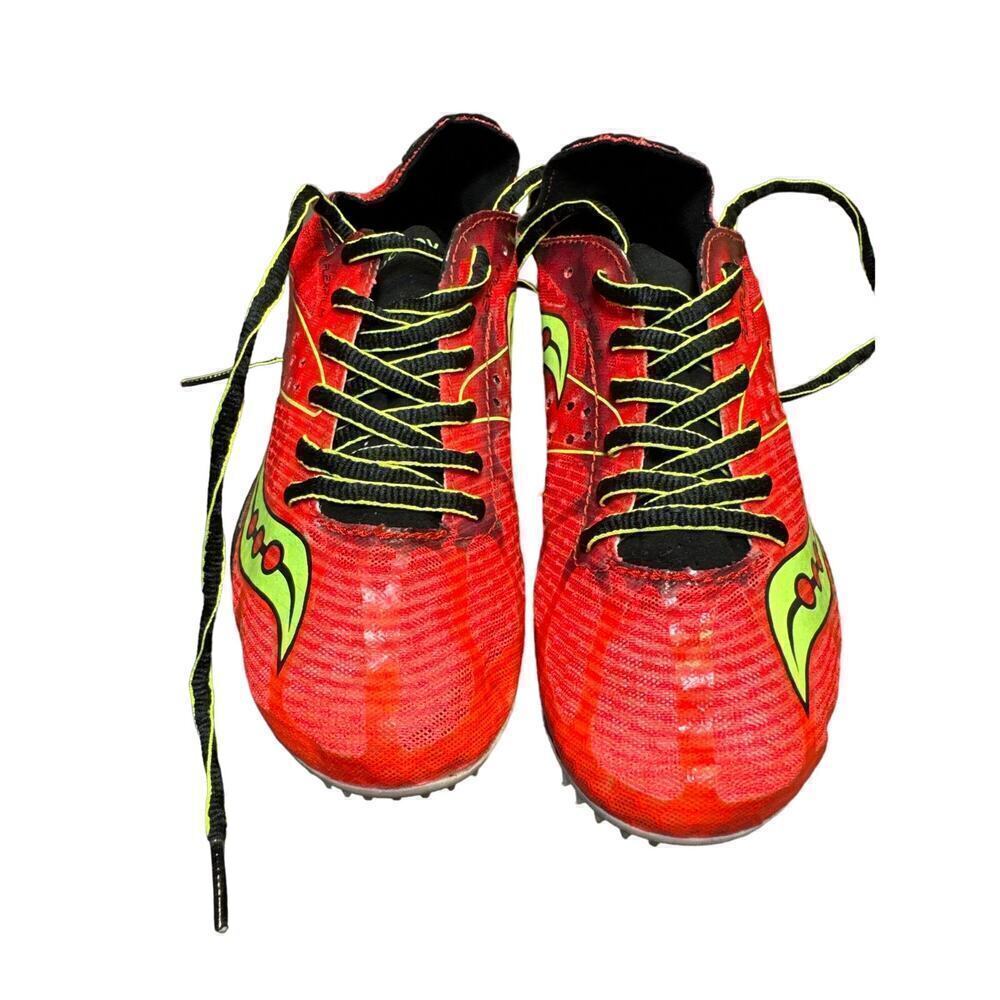 Saucony Women Size 6 US Red/Black/Yellow Endorphin LD4 - Missing Spikes